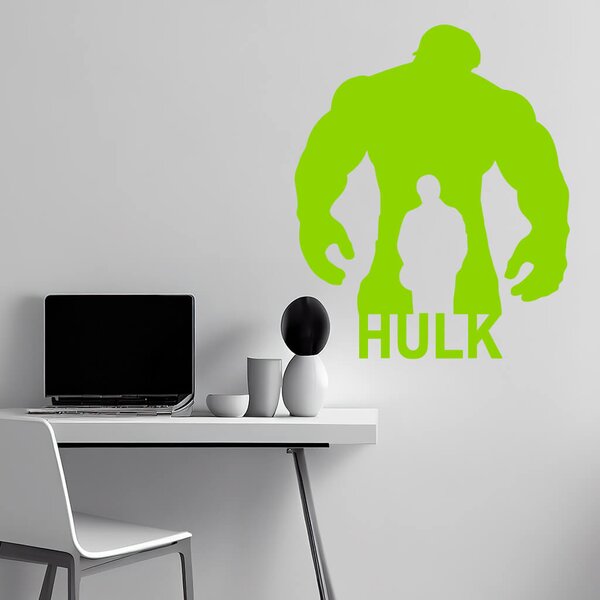 Živá Zeď Samolepka Hulk silueta Barva: černá