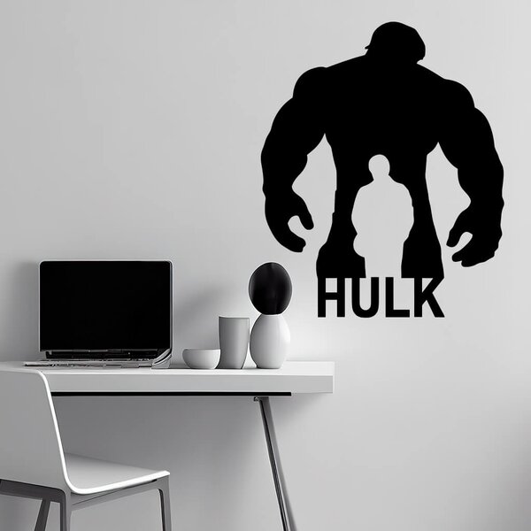 Živá Zeď Samolepka Hulk silueta Barva: černá