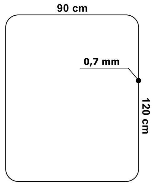 Podložka pod židli 120x90x0,07 cm průsvitná