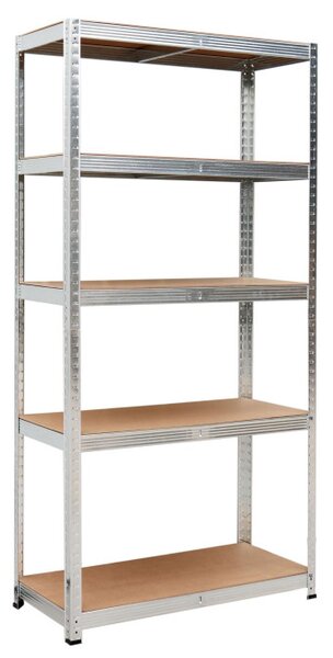Regál 150x75x30 cm stříbrný