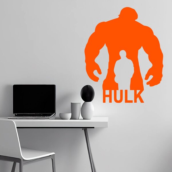 Živá Zeď Samolepka Hulk silueta Barva: černá