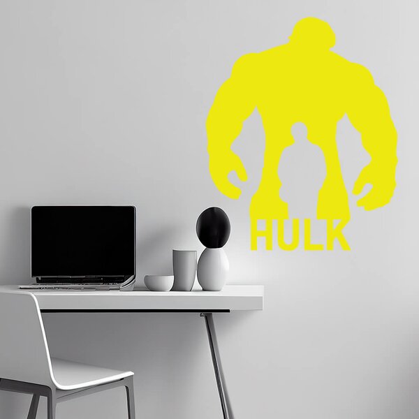 Živá Zeď Samolepka Hulk silueta Barva: černá