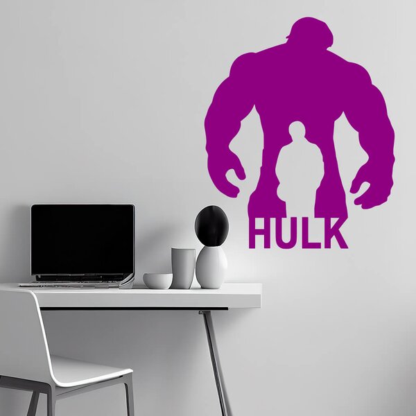 Živá Zeď Samolepka Hulk silueta Barva: černá