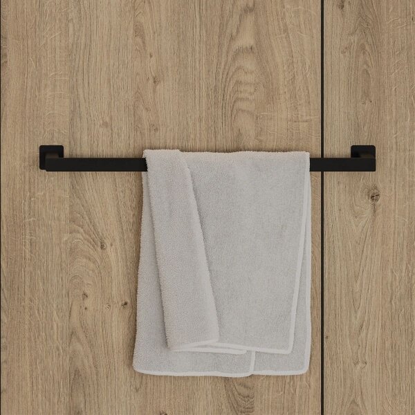 OMNIRES NL80216BL - Nástěnný věšák na ručníky NELSON 62 cm matná černá