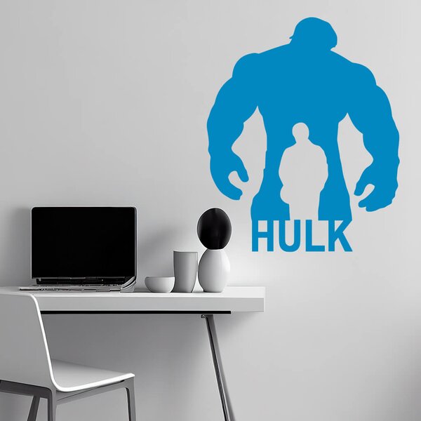 Živá Zeď Samolepka Hulk silueta Barva: černá