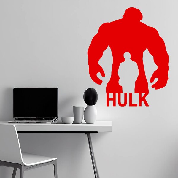 Živá Zeď Samolepka Hulk silueta Barva: černá