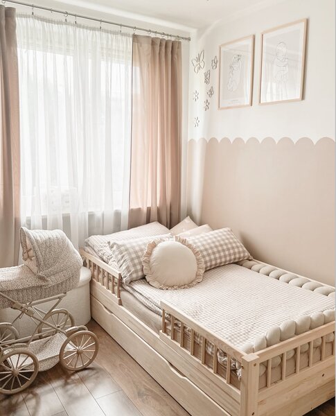 Dětská postel Basic bello duo se šuplíkem Velikost spací plochy: 120x60, Barva: přírodní dřevo