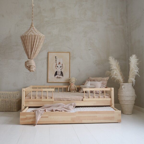 Dětská postel Basic bello duo se šuplíkem Velikost spací plochy: 120x60, Barva: přírodní dřevo