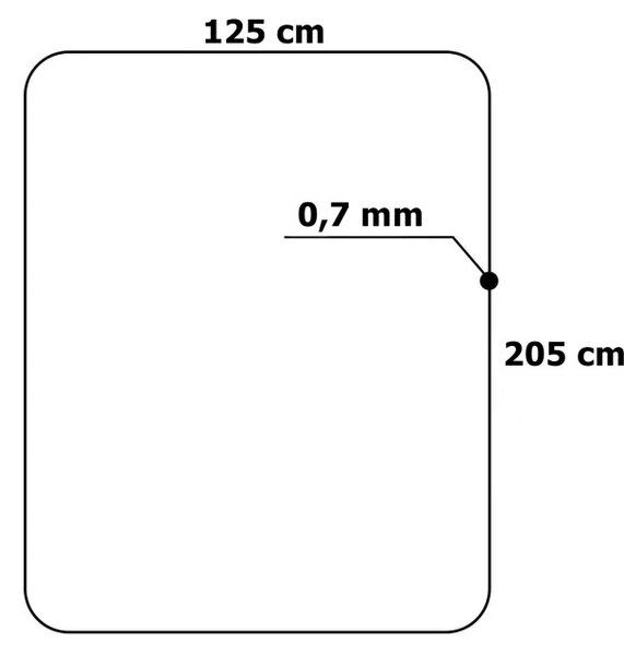 Podložka pod židli 125x205 cm průsvitná