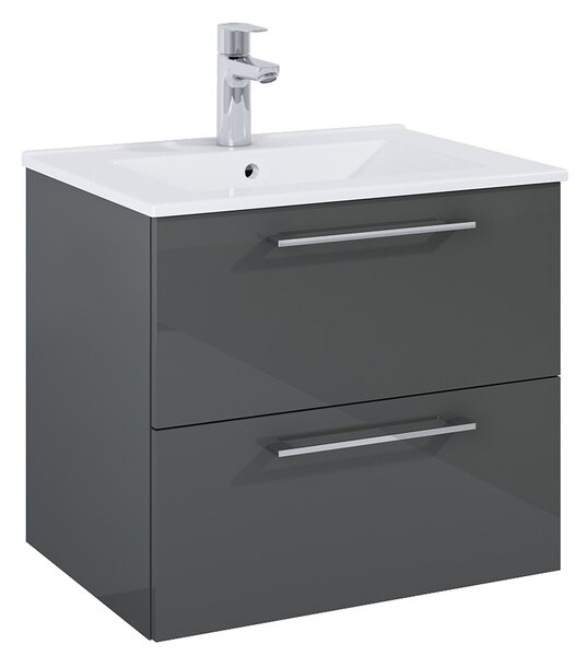 Roca Roma skříňka 60x45.6x53 cm pod umyvadlo závěsná šedá A857949153