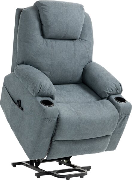 TV křeslo HOMCOM s elektrickým stojanem, polohovací křeslo s funkcí polohování, funkce vyhívání, 1 motor, TV křeslo s masání funkcí, podstavec s kapsovými pruinami