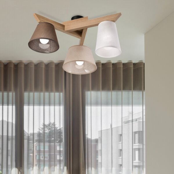 Brilagi - LED Přisazený lustr ANTHONY 3xE14/40W/230V dub