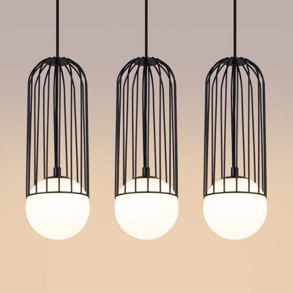 Sollux Lighting Závěsné svítidlo BRINA 3L černé