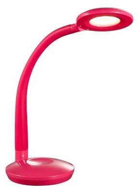 Trio Leuchten R52721193 COBRA - Růžová LED dotykem stmívatelná lampička, LED 3,5W, 3000K (Stolní lampička s dotykovým stmíváním a husím krkem)