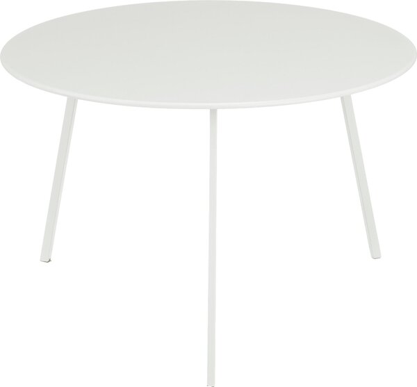 Mica Decorations Seattle – venkovní odkládací stolek – kulatý konferenní stolek – stolek na kvtiny a kávový stolek – V38 x Ø58 cm – kov – bílý