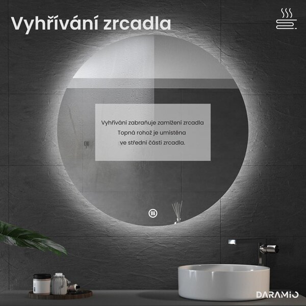 Atypické zrcadlo do koupelny s LED osvětlením G3
