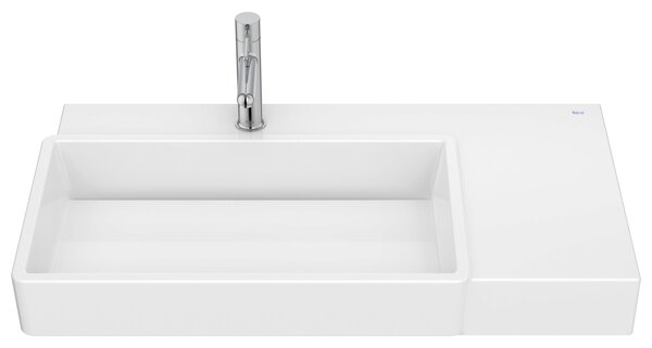 Roca Tura umyvadlo 80x43 cm obdélníkový klasický-na pult bílá lesk A327697000