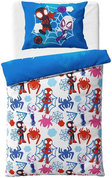 Oboustranné bavlněné ložní povlečení Spidey a jeho úžasní přátelé - 100% bavlna - 70x90 cm + 140x200 cm