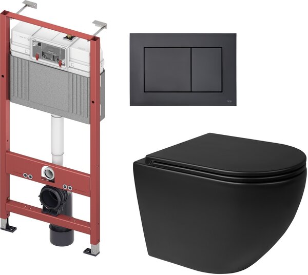 Sada záchodová mísa Oltens Hamnes 42013300, podomítkový WC modul Tece Base 9400407, 45100300, 9240407