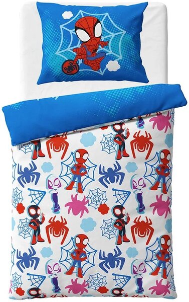 Oboustranné bavlněné ložní povlečení Spidey a jeho úžasní přátelé - 100% bavlna - 70x90 cm + 140x200 cm