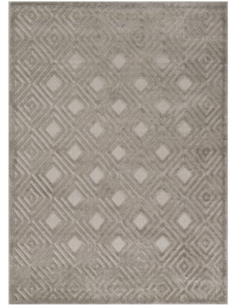 Odolný 3D koberec KORDOBA K3 ŠEDÁ 200x280 cm
