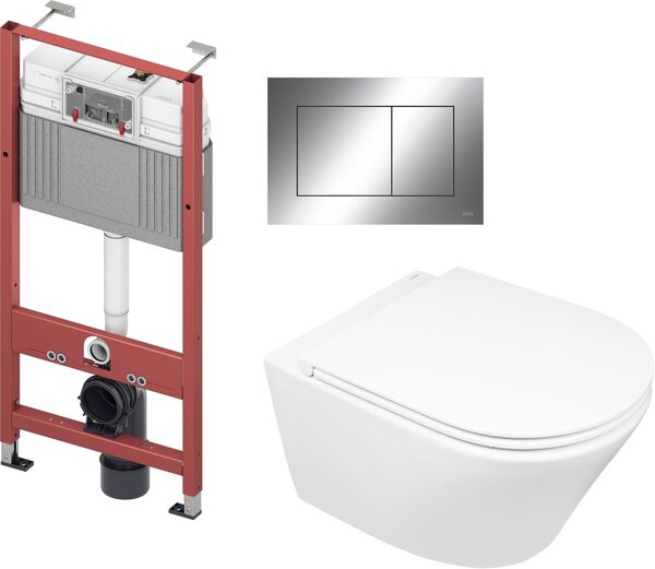 Sada podomítkový WC modul Tece Base 9400407, záchodová mísa Oltens Jog 42001000, 45102000, 9.240.401