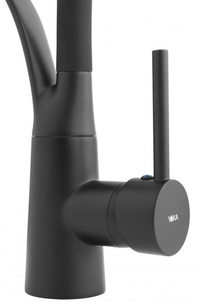 Erga Zefir, vysoká dřezová baterie s elastickým ramenem h-430, černá matná, ERG-YKA-BZ.ZEFIR-BLK