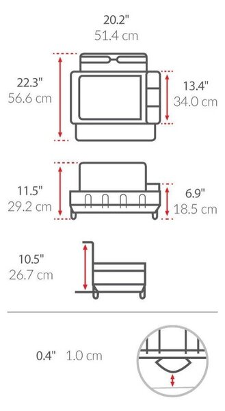 Nerezový odkapávač – simplehuman