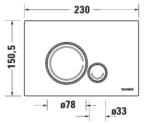 Duravit DuraSystem splachovací tlačítko pro WC bílá WD5010011000