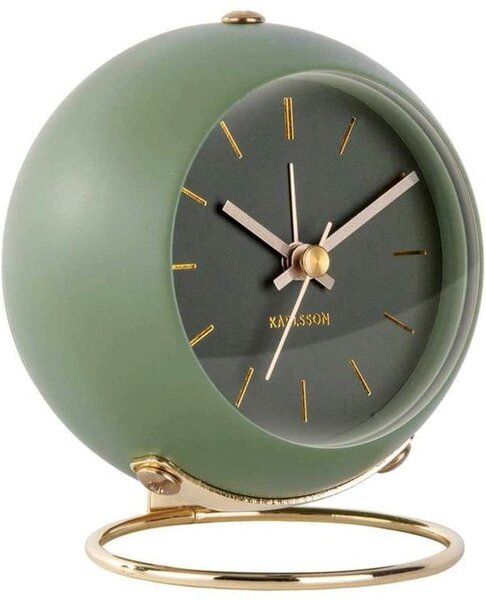 Designové stolní hodiny Karlsson KA5833GR 10,5cm s možností buzení