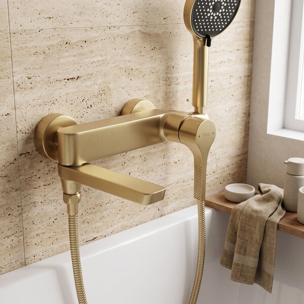 Koupelnová baterie PREMIUM REA Maxim Brush Gold