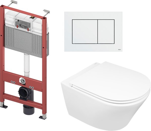 Sada podomítkový WC modul Tece Base 9400407, záchodová mísa Oltens Jog 42001000, 45102000, 9.240.400