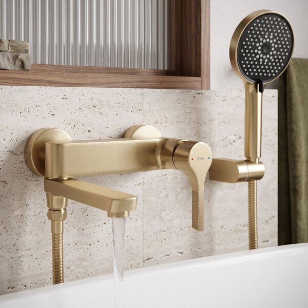 Koupelnová baterie PREMIUM REA Maxim Brush Gold
