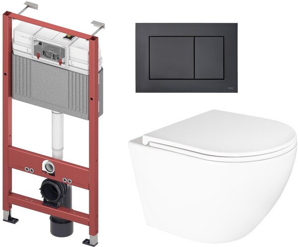 Sada záchodová mísa Oltens Hamnes 42524000, podomítkový WC modul Tece Base 9400407, 9240407, 45111000