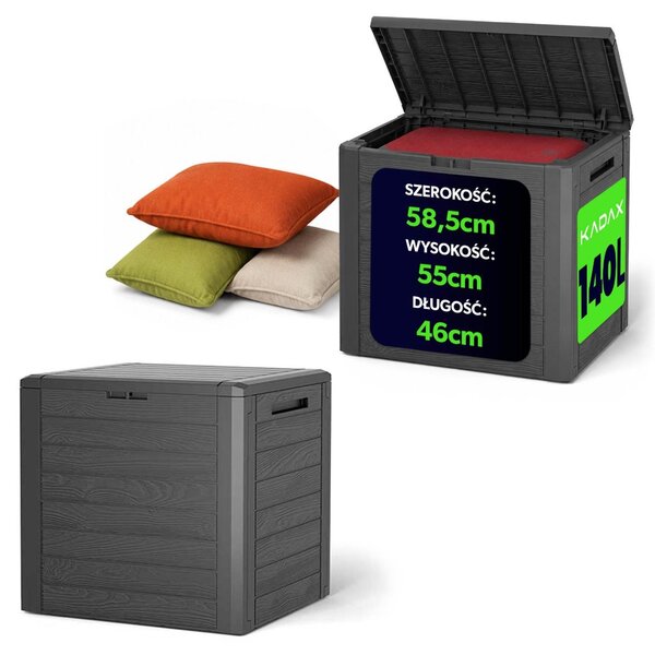 KADAX zahradní box "Grewena", zahradní box pro zahradu a terasu, zahradní box 140L