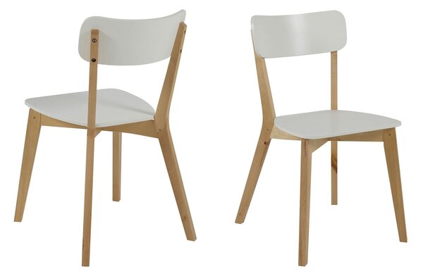 ACTONA Sada 2 ks − Židle Raven bílá 79 × 40.5 × 48.5 cm