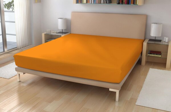 Polášek Jersey prostěradlo EXKLUSIVE Světle oranžová 180/200 180x200cm 100% Bavlna 150g/m2