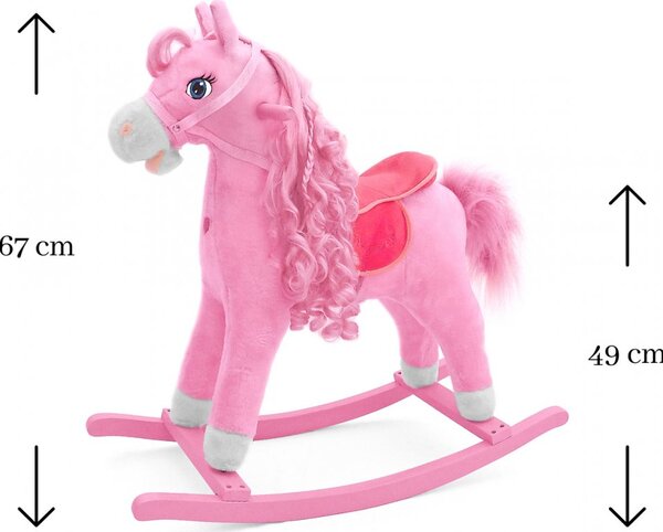 Houpací koník s melodií Milly Mally Princess pink
