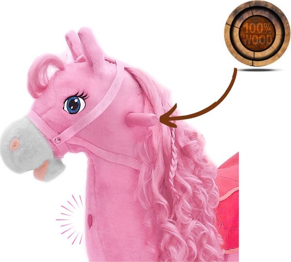 Houpací koník s melodií Milly Mally Princess pink