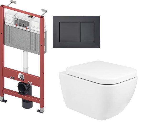 Sada záchodová mísa Oltens Vernal 42502000, podomítkový WC modul Tece Base 9400407, 9240407, 45103000