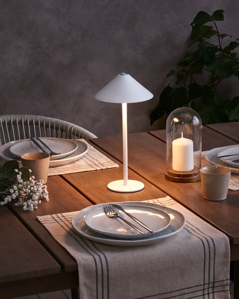 LED bezdrátová stolní lampa FRANCOLI se stmívačem Kov Bílá