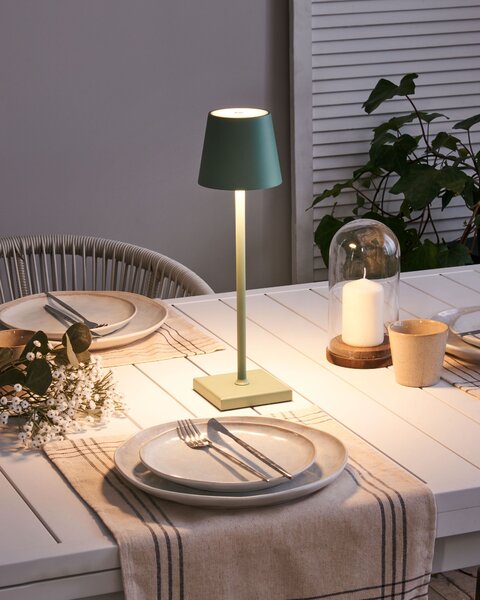 LED bezdrátová stolní lampa BACEIRO se stmívačem Kov Zelená