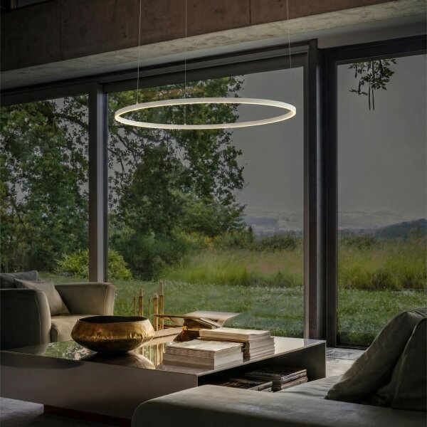 Ideal Lux - LED Lustr na lanku ORACLE SLIM LED/53W/230V 2700K pr. 90 cm bílá