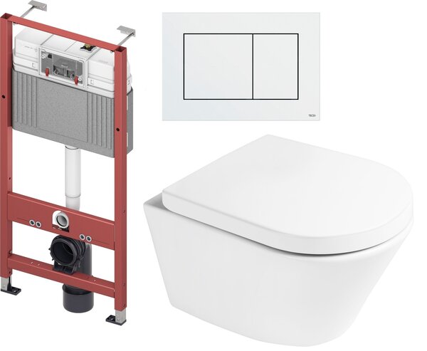 Sada podomítkový WC modul Tece Base 9400407, záchodová mísa Oltens Jog 42001000, 45101000, 9.240.400