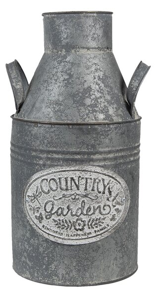Dekorační plechová konev na mléko Country Garden - Ø17*36 cm