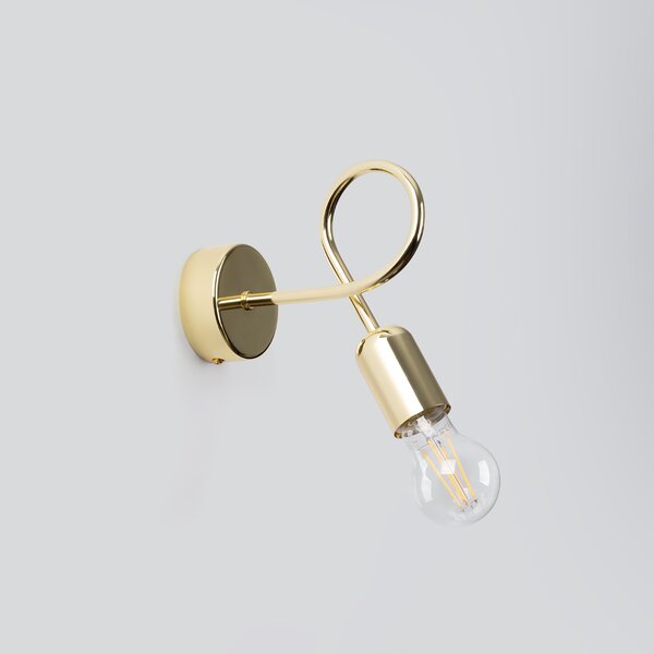 Sollux Lighting Nástěnné svítidlo LOOP lesklé zlaté