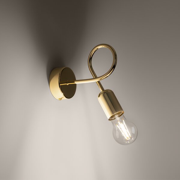 Sollux Lighting Nástěnné svítidlo LOOP lesklé zlaté