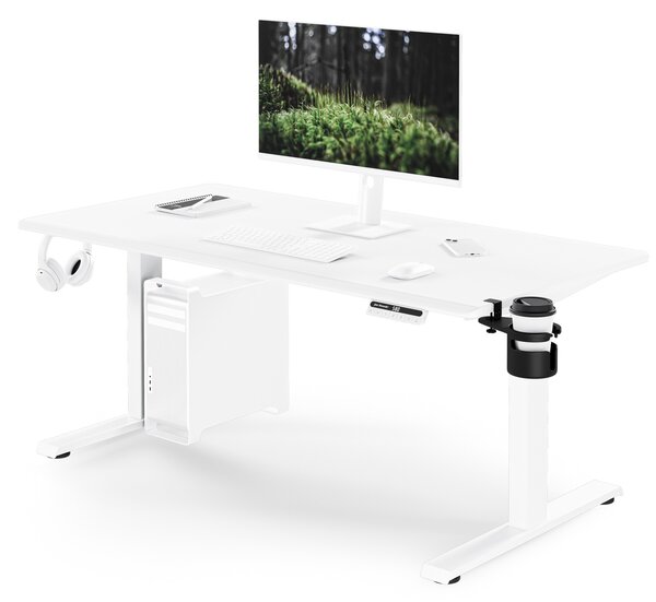 Elektrický stůl s nastavitelnou výškou ergonomický bílý,1400x700 mm: ARIA