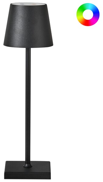 LED bezdrátová stolní lampa VALIRA se stmívačem Kov Černá