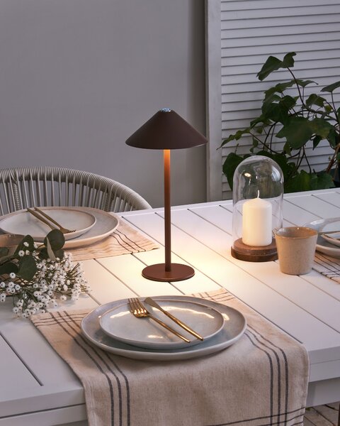 LED bezdrátová stolní lampa FRANCOLI se stmívačem Kov Hnědá